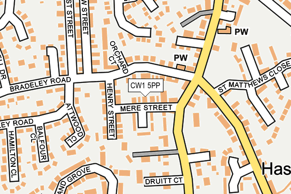 CW1 5PP map - OS OpenMap – Local (Ordnance Survey)