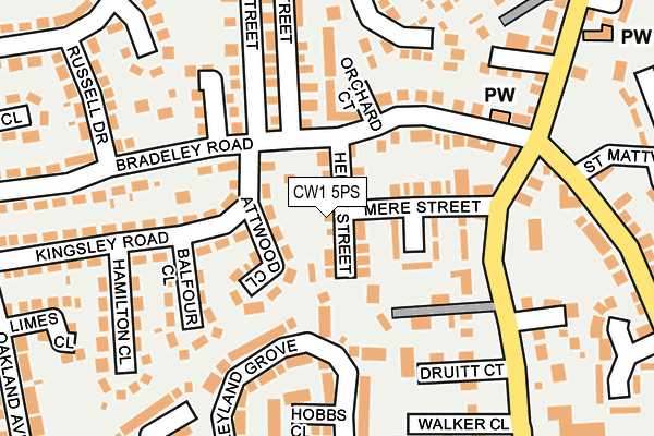 CW1 5PS map - OS OpenMap – Local (Ordnance Survey)