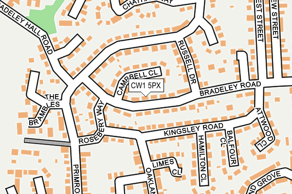 CW1 5PX map - OS OpenMap – Local (Ordnance Survey)
