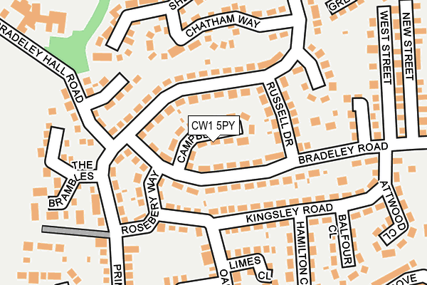 CW1 5PY map - OS OpenMap – Local (Ordnance Survey)