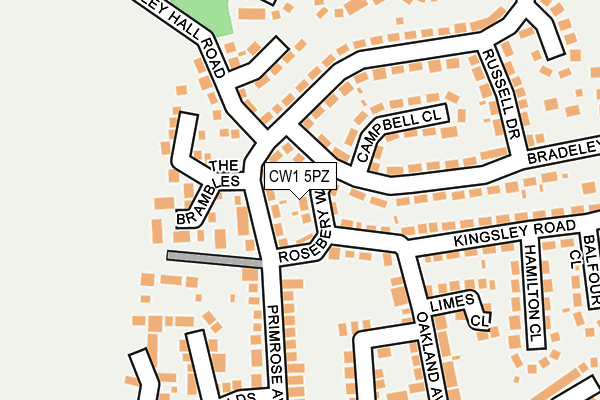 CW1 5PZ map - OS OpenMap – Local (Ordnance Survey)