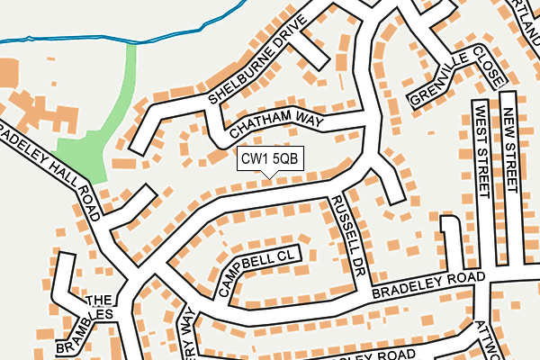 CW1 5QB map - OS OpenMap – Local (Ordnance Survey)