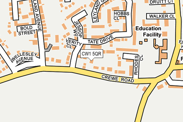 CW1 5QR map - OS OpenMap – Local (Ordnance Survey)
