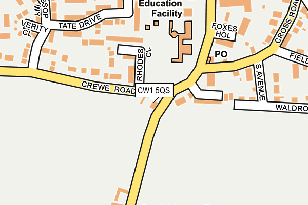 CW1 5QS map - OS OpenMap – Local (Ordnance Survey)