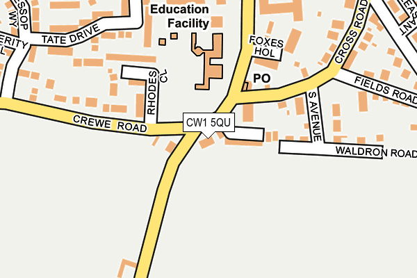 CW1 5QU map - OS OpenMap – Local (Ordnance Survey)