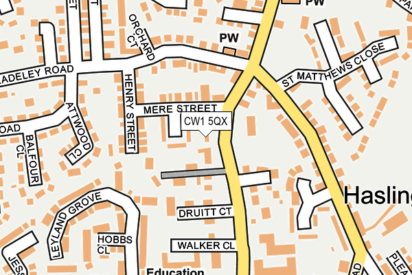 CW1 5QX map - OS OpenMap – Local (Ordnance Survey)