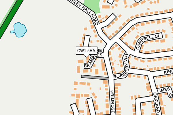 CW1 5RA map - OS OpenMap – Local (Ordnance Survey)