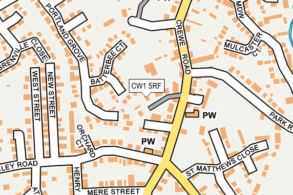 CW1 5RF map - OS OpenMap – Local (Ordnance Survey)