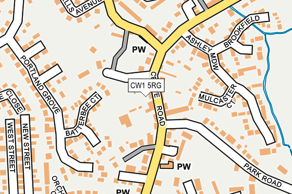 CW1 5RG map - OS OpenMap – Local (Ordnance Survey)