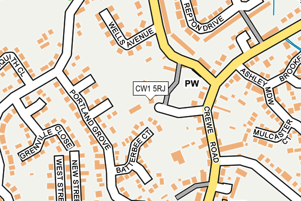 CW1 5RJ map - OS OpenMap – Local (Ordnance Survey)