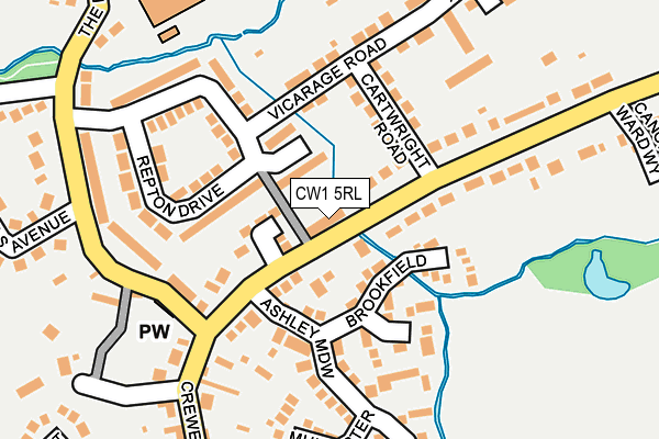 CW1 5RL map - OS OpenMap – Local (Ordnance Survey)