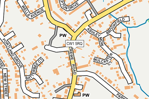 CW1 5RQ map - OS OpenMap – Local (Ordnance Survey)