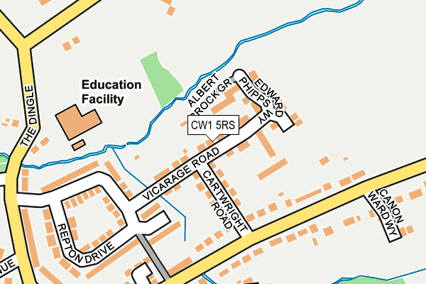 CW1 5RS map - OS OpenMap – Local (Ordnance Survey)