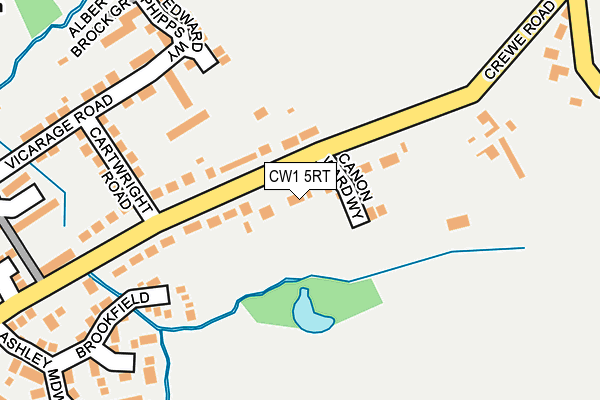CW1 5RT map - OS OpenMap – Local (Ordnance Survey)