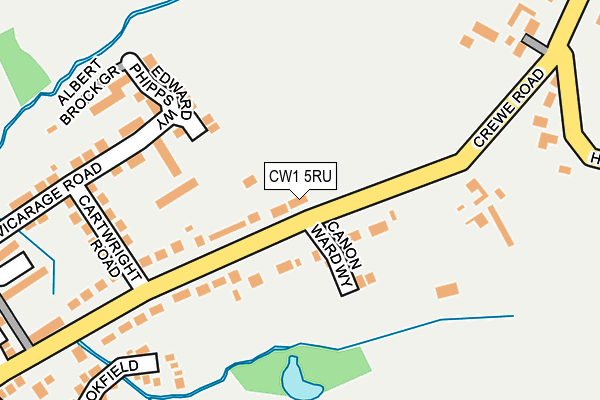 CW1 5RU map - OS OpenMap – Local (Ordnance Survey)