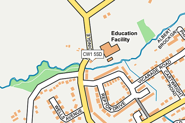 CW1 5SD map - OS OpenMap – Local (Ordnance Survey)