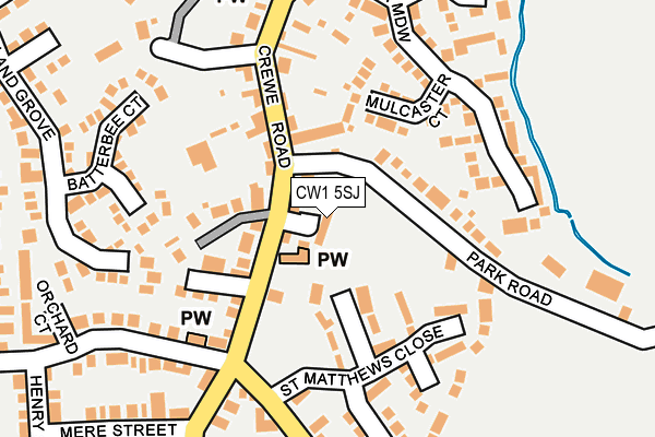 CW1 5SJ map - OS OpenMap – Local (Ordnance Survey)