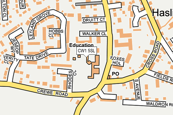 CW1 5SL map - OS OpenMap – Local (Ordnance Survey)