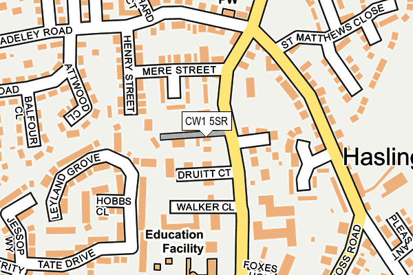 CW1 5SR map - OS OpenMap – Local (Ordnance Survey)