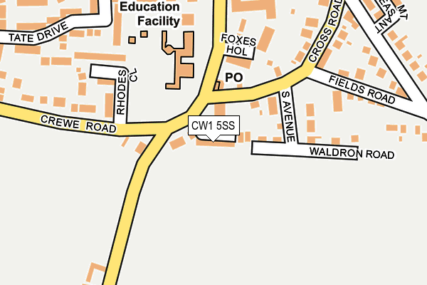 CW1 5SS map - OS OpenMap – Local (Ordnance Survey)