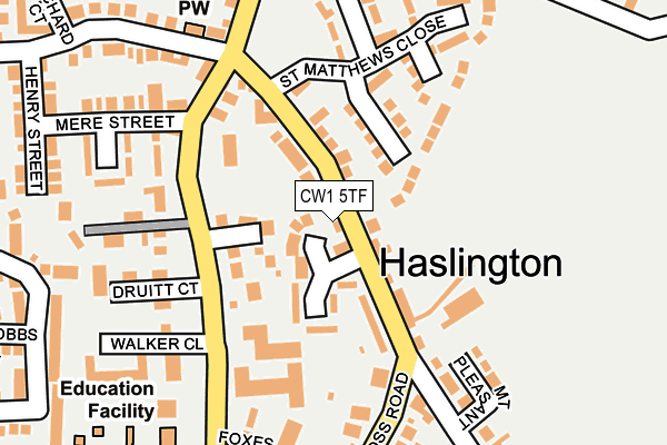 Map of HASLINGTON PROPERTY SERVICES LTD at local scale