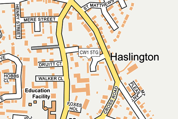 CW1 5TG map - OS OpenMap – Local (Ordnance Survey)