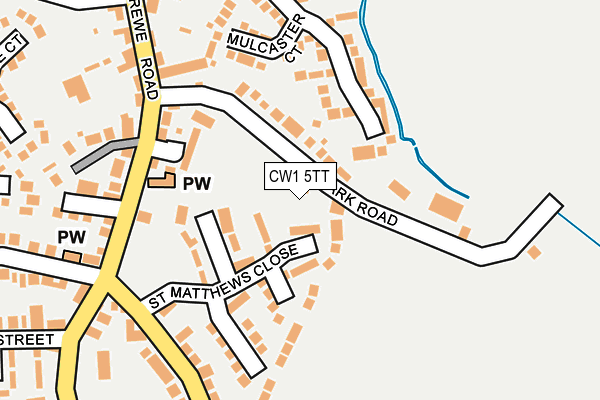 CW1 5TT map - OS OpenMap – Local (Ordnance Survey)