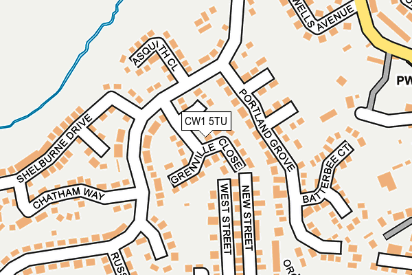 CW1 5TU map - OS OpenMap – Local (Ordnance Survey)