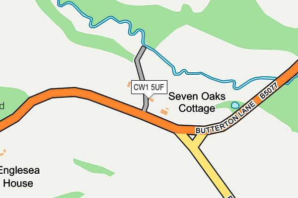 CW1 5UF map - OS OpenMap – Local (Ordnance Survey)