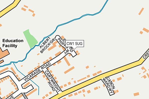 CW1 5UG map - OS OpenMap – Local (Ordnance Survey)