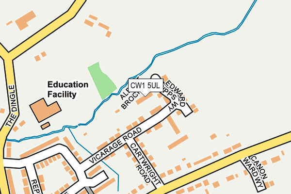 CW1 5UL map - OS OpenMap – Local (Ordnance Survey)