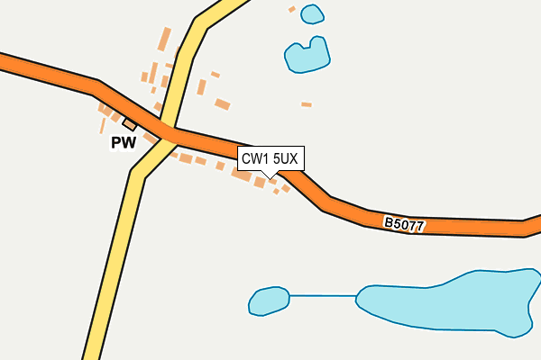 CW1 5UX map - OS OpenMap – Local (Ordnance Survey)