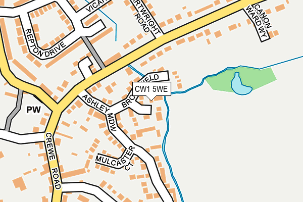 CW1 5WE map - OS OpenMap – Local (Ordnance Survey)