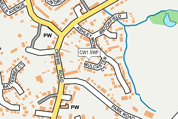 CW1 5WF map - OS OpenMap – Local (Ordnance Survey)