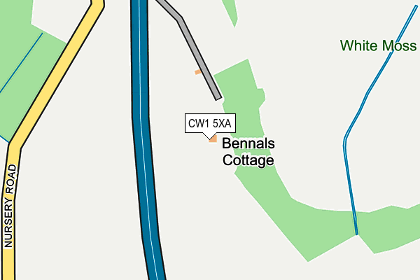 CW1 5XA map - OS OpenMap – Local (Ordnance Survey)