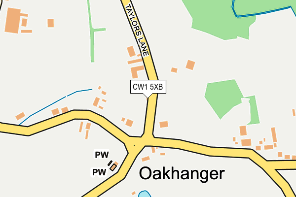 CW1 5XB map - OS OpenMap – Local (Ordnance Survey)