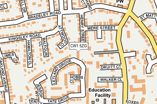CW1 5ZG map - OS OpenMap – Local (Ordnance Survey)