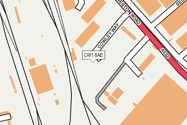CW1 6AE map - OS OpenMap – Local (Ordnance Survey)