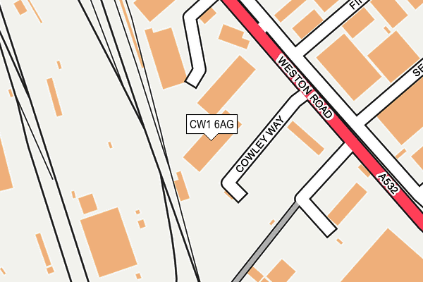 CW1 6AG map - OS OpenMap – Local (Ordnance Survey)