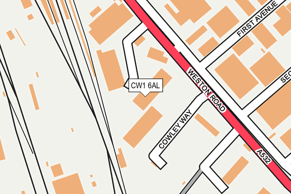 CW1 6AL map - OS OpenMap – Local (Ordnance Survey)