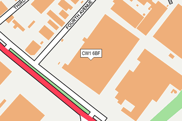 CW1 6BF map - OS OpenMap – Local (Ordnance Survey)