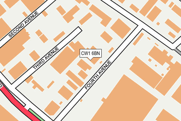 CW1 6BN map - OS OpenMap – Local (Ordnance Survey)