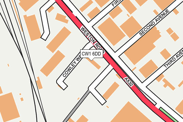 CW1 6DD map - OS OpenMap – Local (Ordnance Survey)