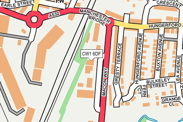 CW1 6DF map - OS OpenMap – Local (Ordnance Survey)