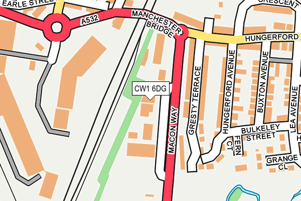 CW1 6DG map - OS OpenMap – Local (Ordnance Survey)