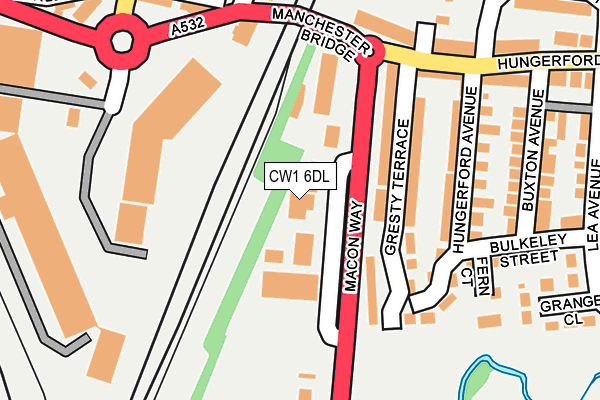 CW1 6DL map - OS OpenMap – Local (Ordnance Survey)