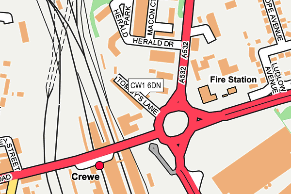 CW1 6DN map - OS OpenMap – Local (Ordnance Survey)