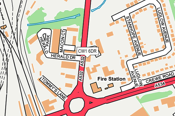 CW1 6DR map - OS OpenMap – Local (Ordnance Survey)