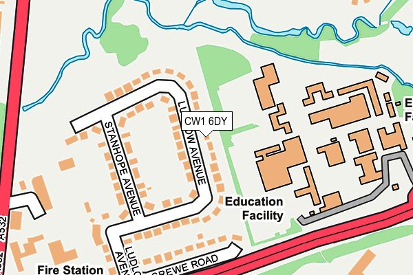 CW1 6DY map - OS OpenMap – Local (Ordnance Survey)