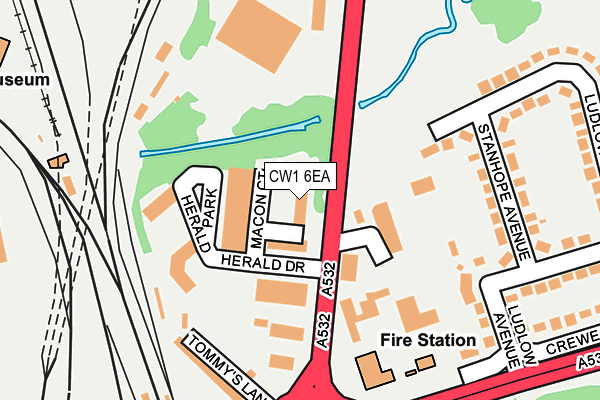 CW1 6EA map - OS OpenMap – Local (Ordnance Survey)